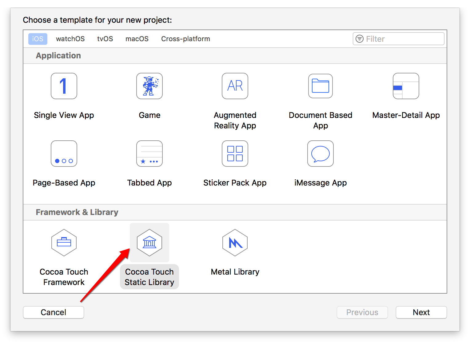 Cocoa Touch Static Library Framework
